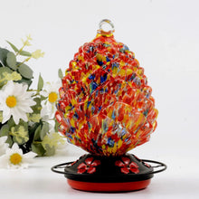 Load image into Gallery viewer, Home / Hand Blown Glass Hummingbird Feeder - 34 Ounces Hand Blown Glass Hummingbird Feeder - 34 Ounces