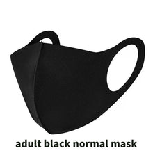 Load image into Gallery viewer, 5pcs Washable Earloop Face Mask Reusable Dust-Proof Cotton Mouth Mask Breathable Fashion Black Masks For Adults Festival Mascara