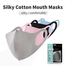 Load image into Gallery viewer, 5pcs Washable Earloop Face Mask Reusable Dust-Proof Cotton Mouth Mask Breathable Fashion Black Masks For Adults Festival Mascara