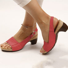 Load image into Gallery viewer, Women's Elegant Low Chunky Heel Comfy Sandals