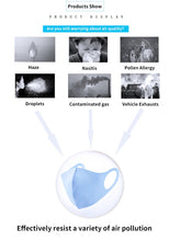 Load image into Gallery viewer, 5pcs Washable Earloop Face Mask Reusable Dust-Proof Cotton Mouth Mask Breathable Fashion Black Masks For Adults Festival Mascara