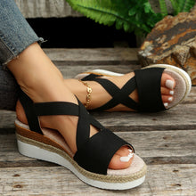 Load image into Gallery viewer, Summer Flat Wedge Heel Fish Mouth Casual Women&#39;s Sandals
