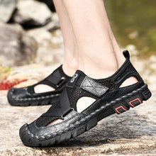 Load image into Gallery viewer, Men&#39;s Outdoor Wading Beach Shoes Mesh Non-slip Hole Sandals
