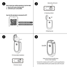 Load image into Gallery viewer, Wireless Bluetooth Mini Thermal Label Maker Printer
