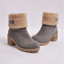 Load image into Gallery viewer, Women&#39;s Chunky Heel Round Toe Snow Boots
