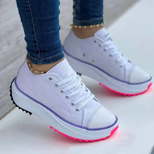 Load image into Gallery viewer, 2022 Women&#39;s Round Toe Lace-up Platform Arch Support Canvas Shoes
