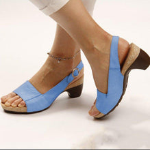 Load image into Gallery viewer, Women&#39;s Elegant Low Chunky Heel Comfy Sandals
