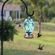 Load image into Gallery viewer, Hand Blown Glass Hummingbird Feeder - 25 Ounces
